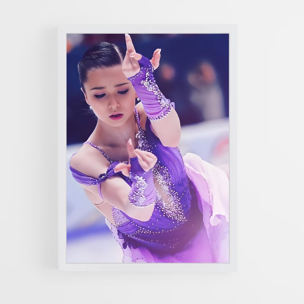 Poster Kamila de valieva exécute – affiche Patinage artistique (vue 3)